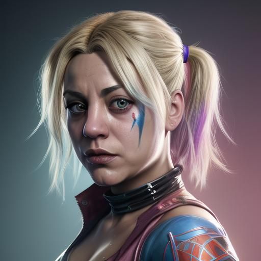Harley Quinn Portrait in Artgerm Style