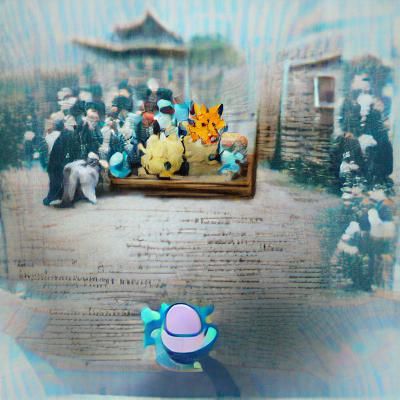 Pokemon in 1800s Photography Style