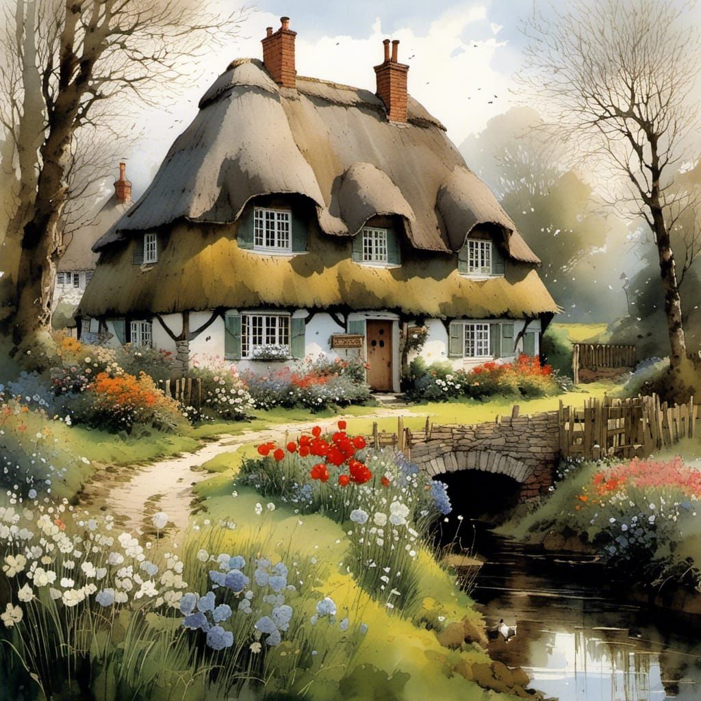 A Whimsical North Frisian Cottage in Vibrant Spring Bloom