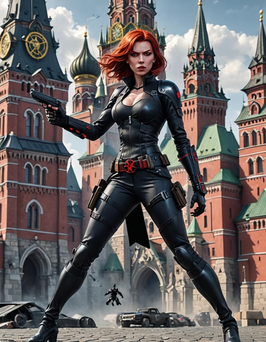 Daring Red-Headed Black Widow, Avengers Spy Heroine
