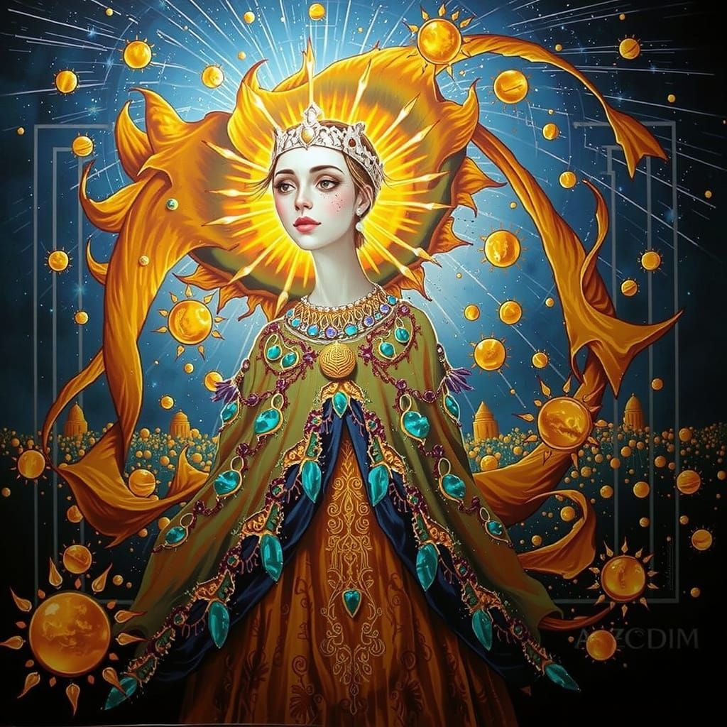 Majestic Woman at Light and Shadow Edge