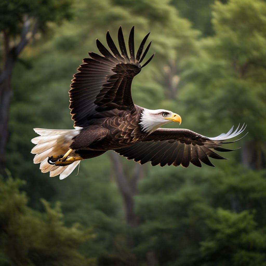 Eagle in Flight, Captured with Professional Precision