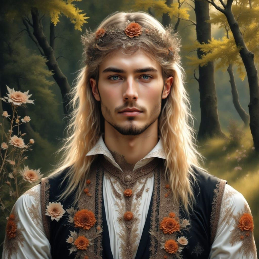 Ethereal Folk Hero in Dreamy Haze