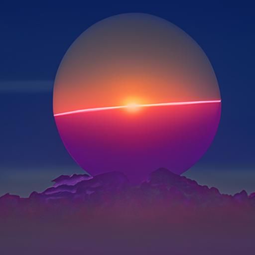 Synthwave Sunrise with Neon Colors