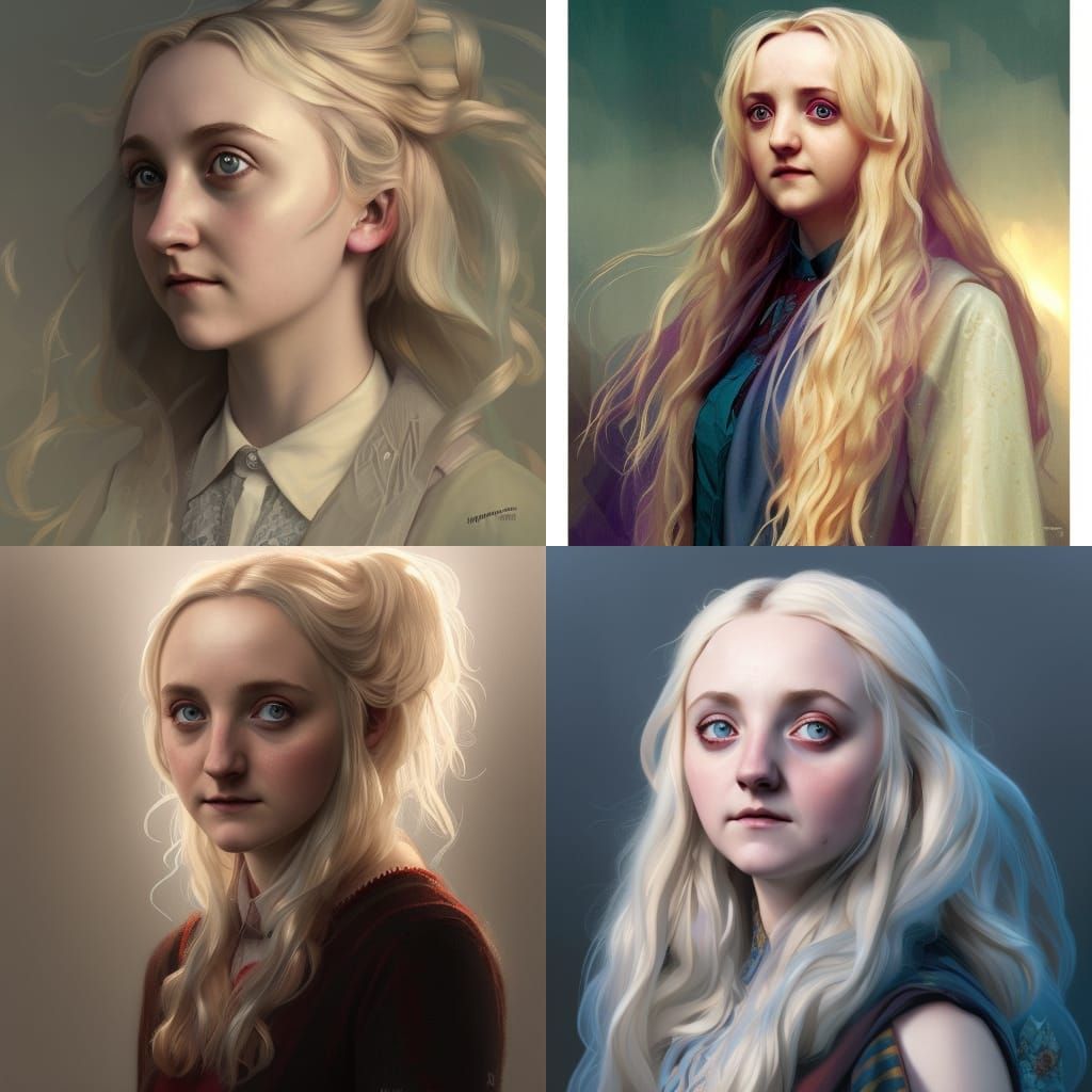 Luna Lovegood Portrait in Artgerm Style