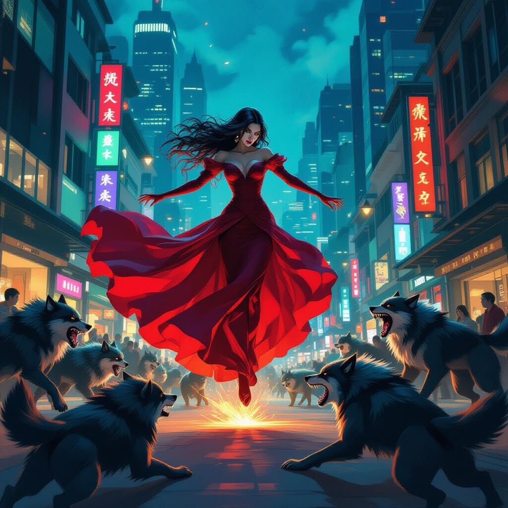 Vampire Fights Werewolves on Orchard Road