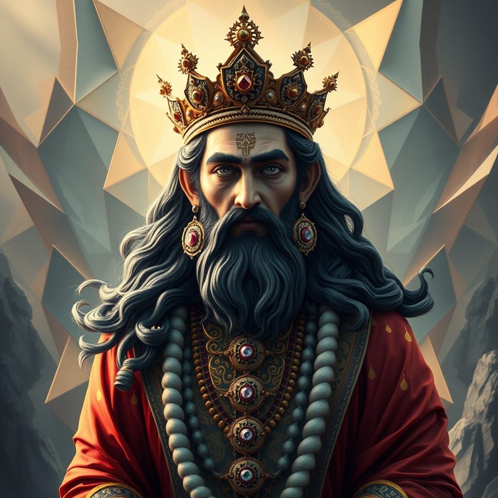 Epic Hyper-Realistic Portrait of Iranian Truth God in UHD HD...