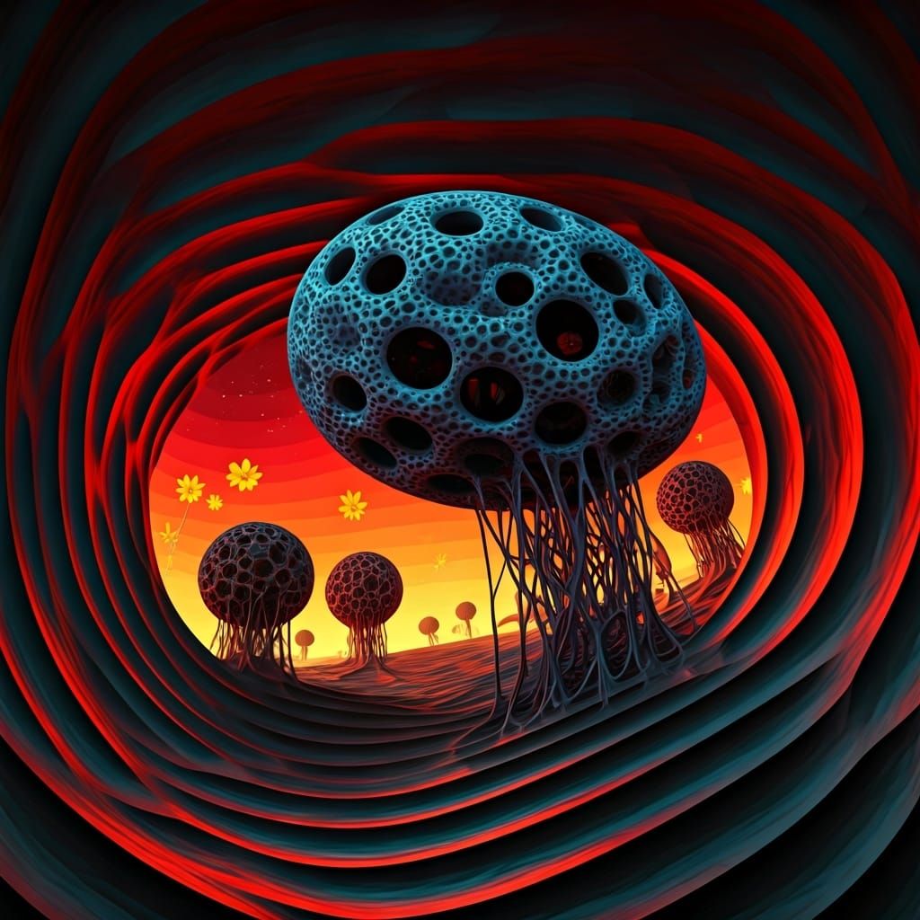 Entangled Molecular Structures in Surreal Landscape