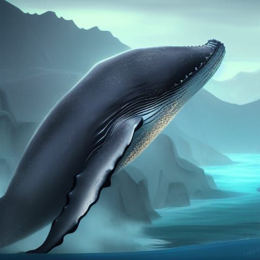 Pan Flute and Whale in Detailed Fantasy Art