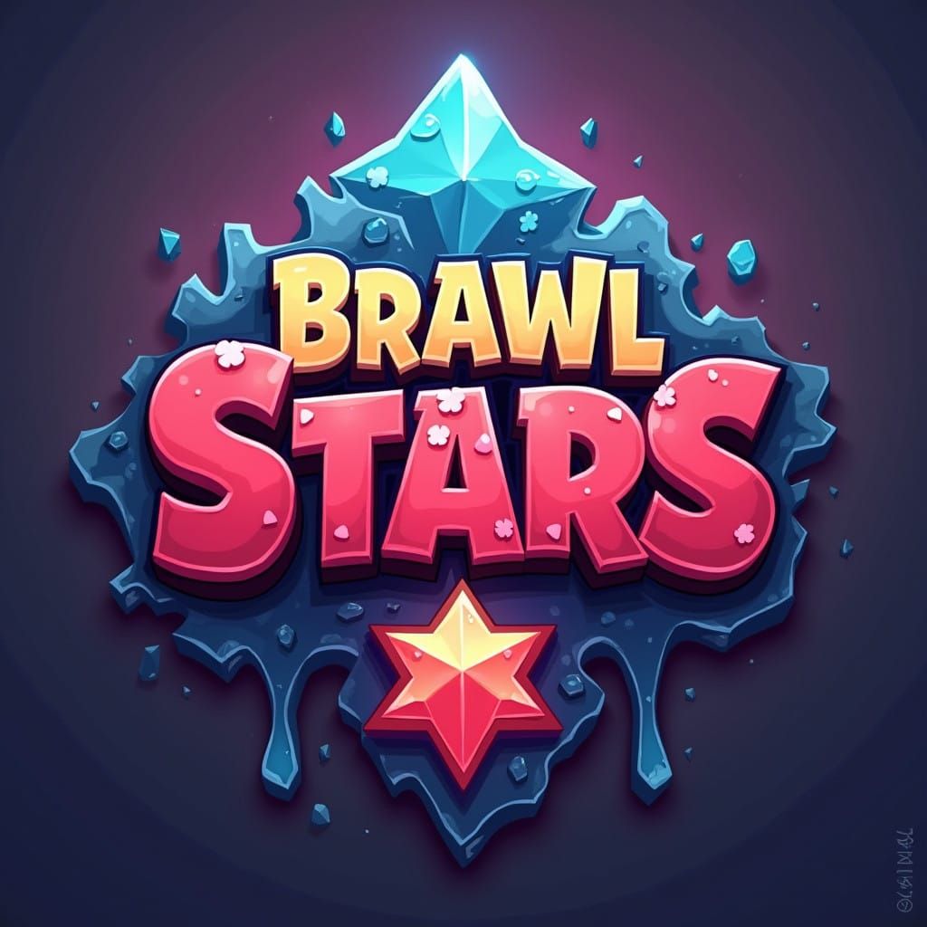 Vibrant Fantasy Brawl Stars Logo in Unreal Engine 5 Style
