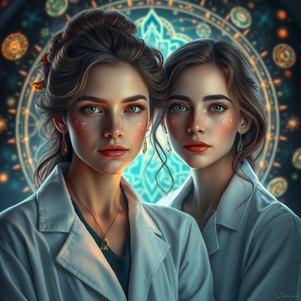 Enchanting Portrait of Elena and Co-host in Art Nouveau Styl...