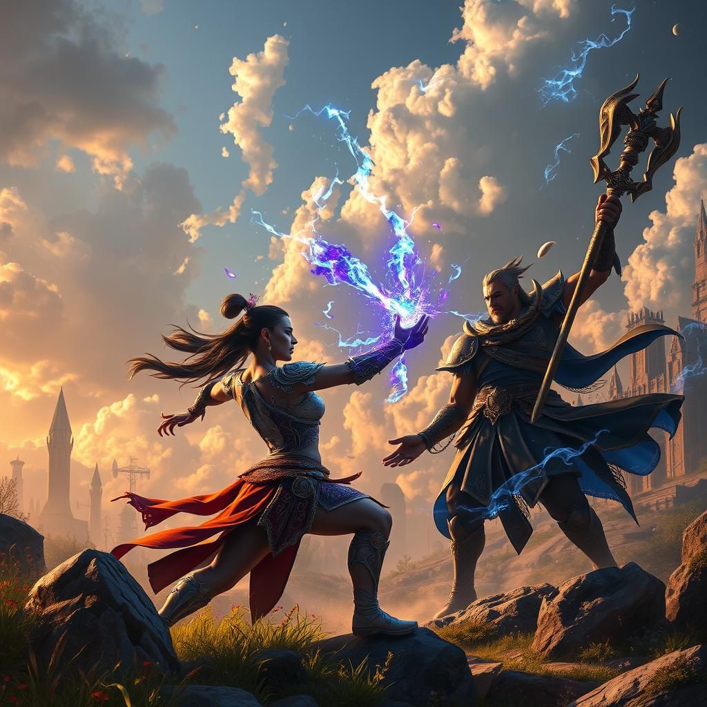 Epic Battle: Avatar Warrior vs Dark Magician