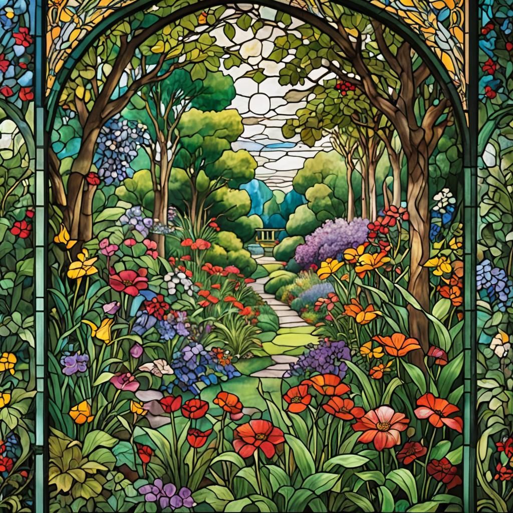 Stained Glass Window: A Stunning Garden