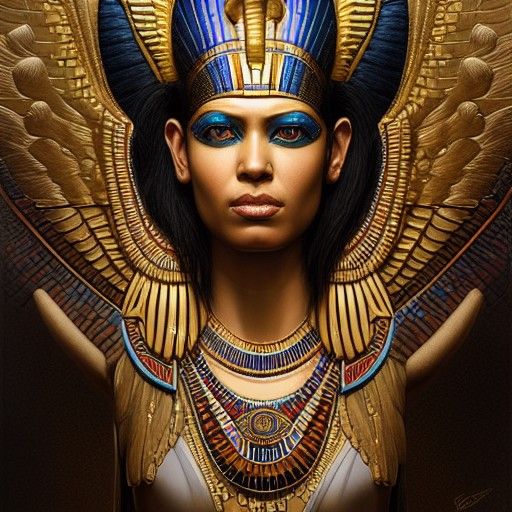 Hyperrealistic Egyptian Goddess Isis Portrait