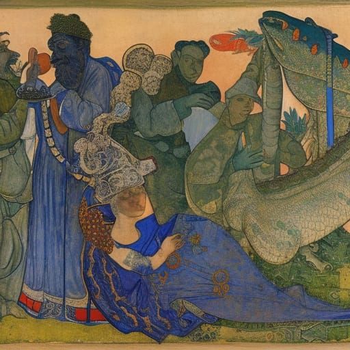 Crocodile Bluesman Cabaret: Expressionist Biopunk Art