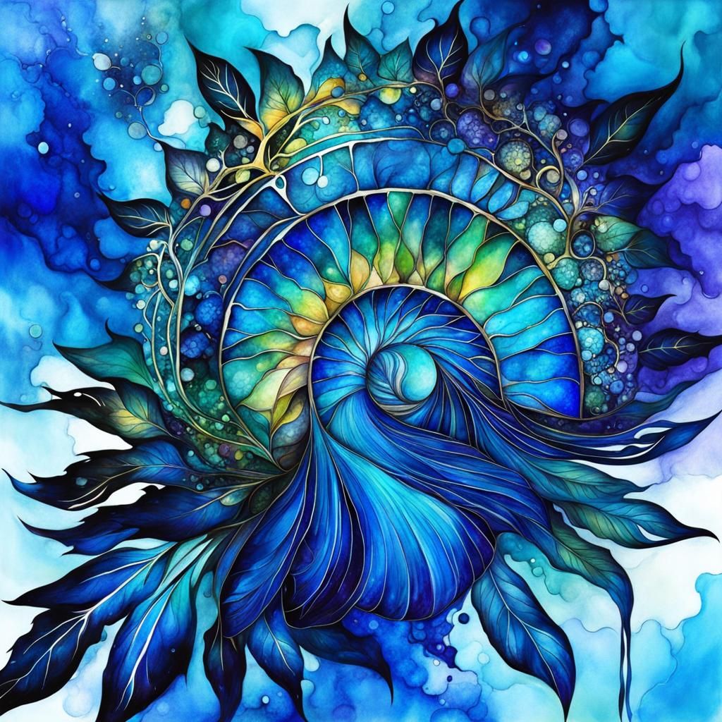 Poetic Wisdom in Blue Hues