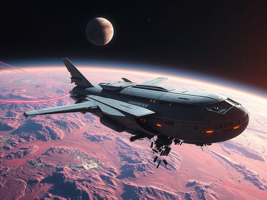 Luxury Starliner Plummets onto Alien World in a Fiery, Futur...