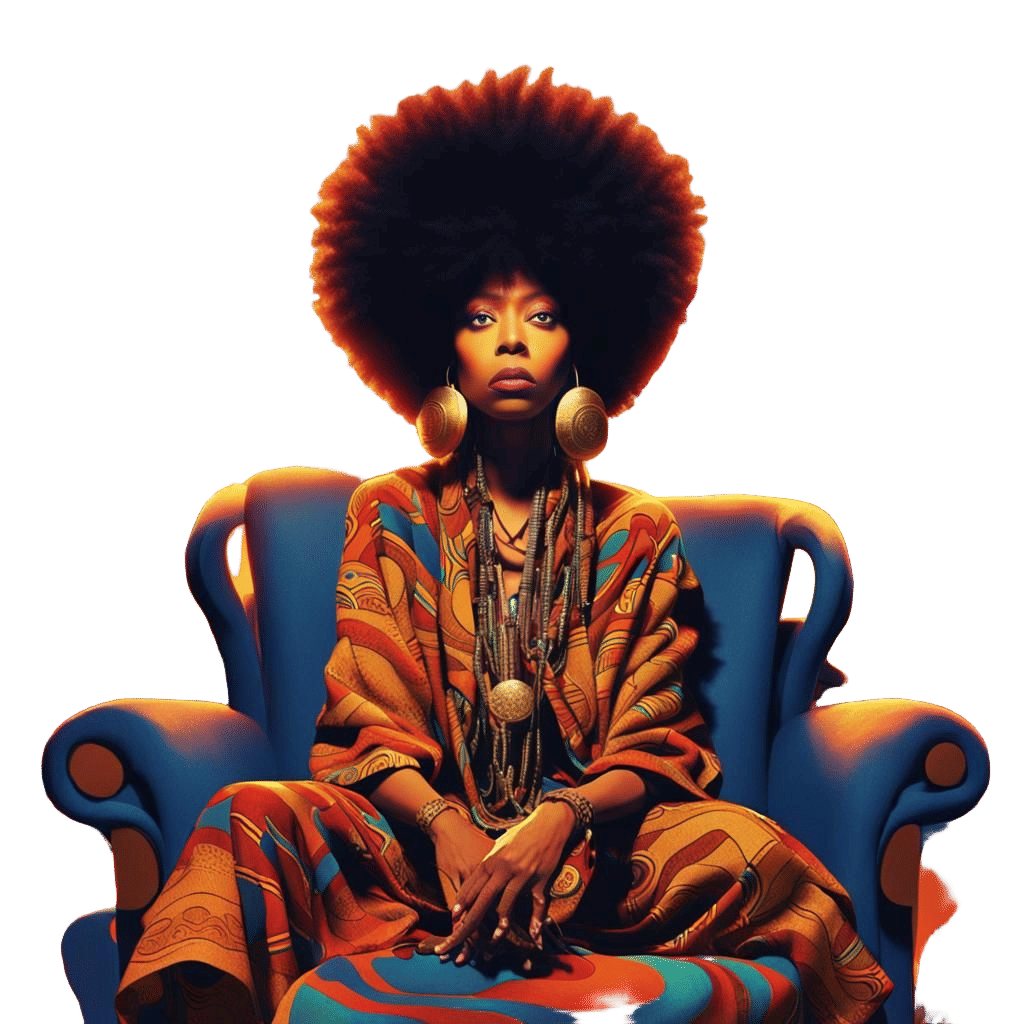 Erykah Badu in Anime Key Visual Style