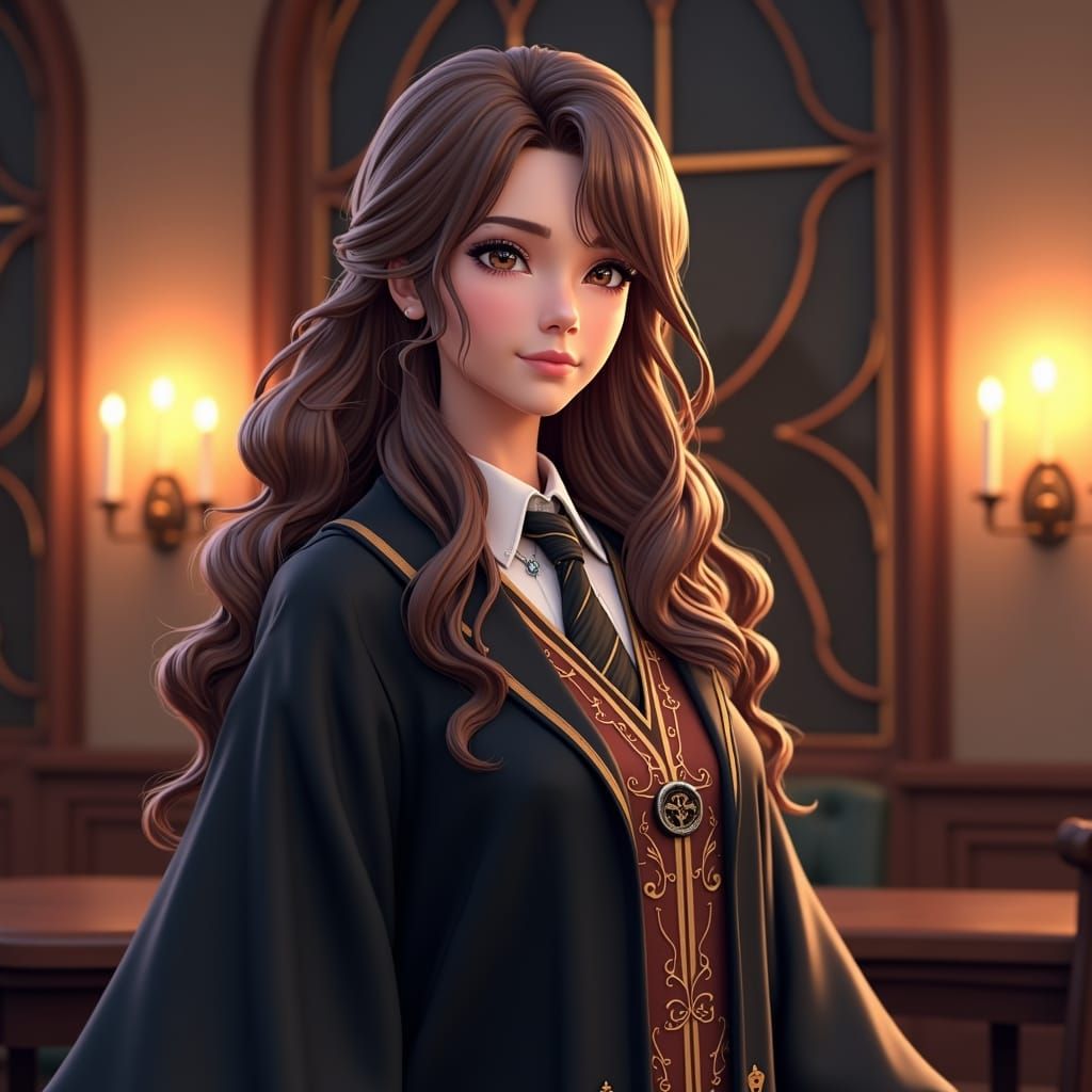Hogwarts Uniform Portrait in 3D Anime Style