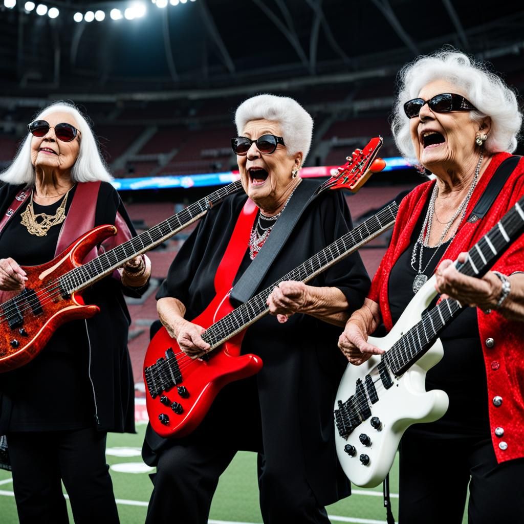 Grannies Rock Death Metal Concert