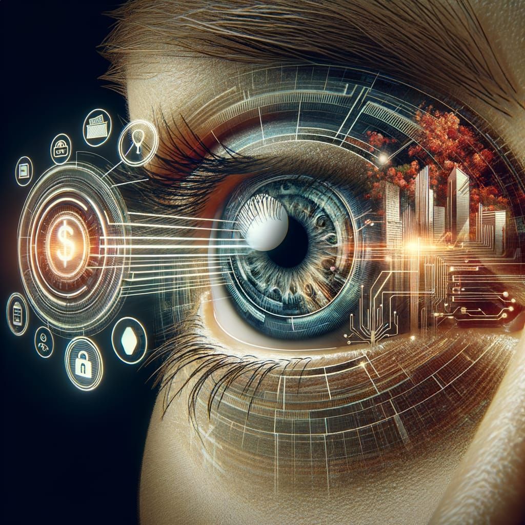 Eye Merged with Finance in Surrealcore Style