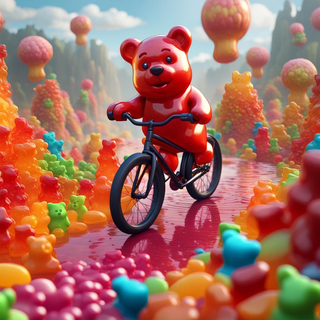 Gummy Bears Bike Ride in Candy Land
