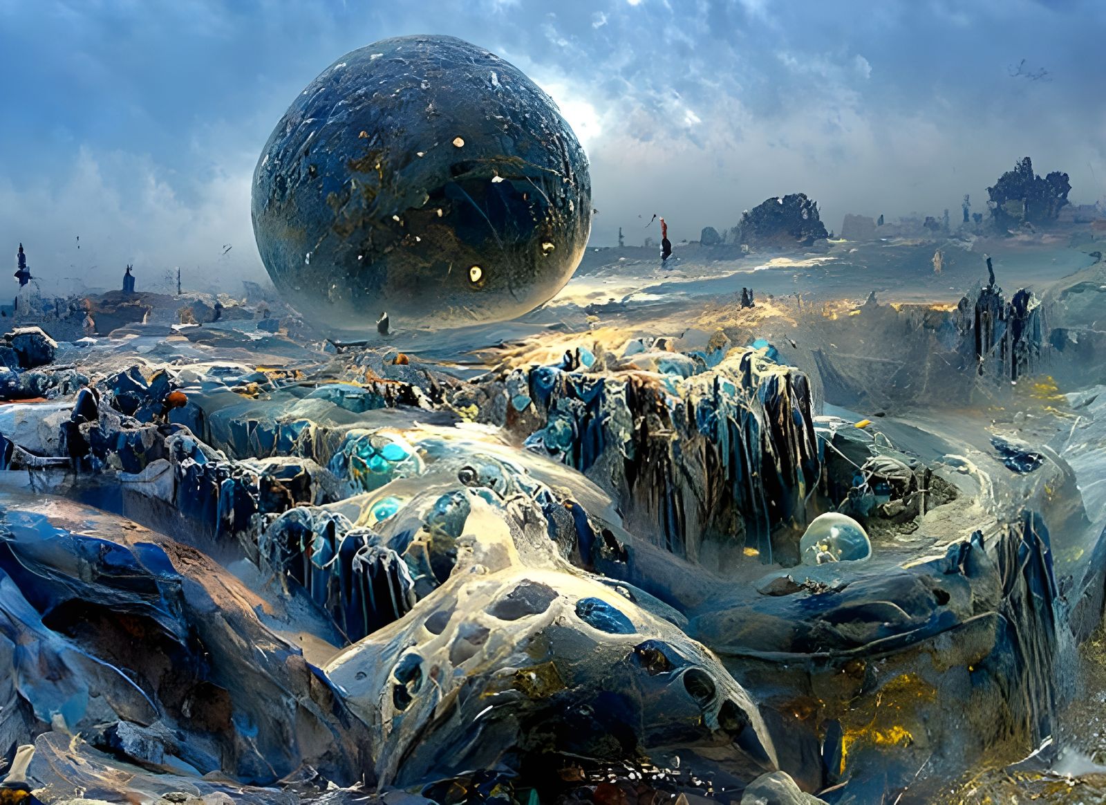 Neptune Alien Landscape in Hyperrealism