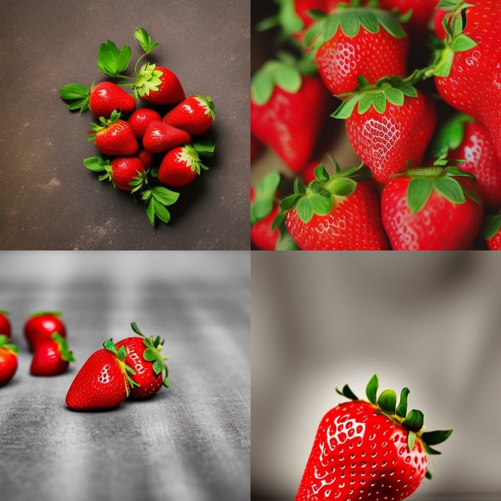 Juicy Red Strawberries in Professional Photography Style