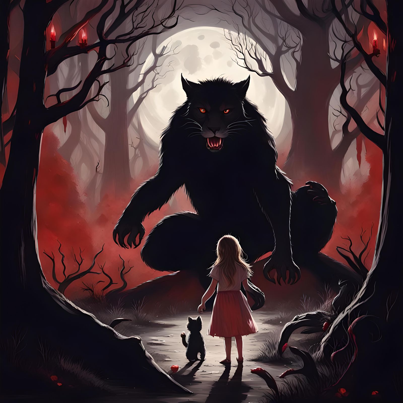 On the night of the blood moon, the werepanther stalked the innocent young girl. As they crept through the dark enchante...