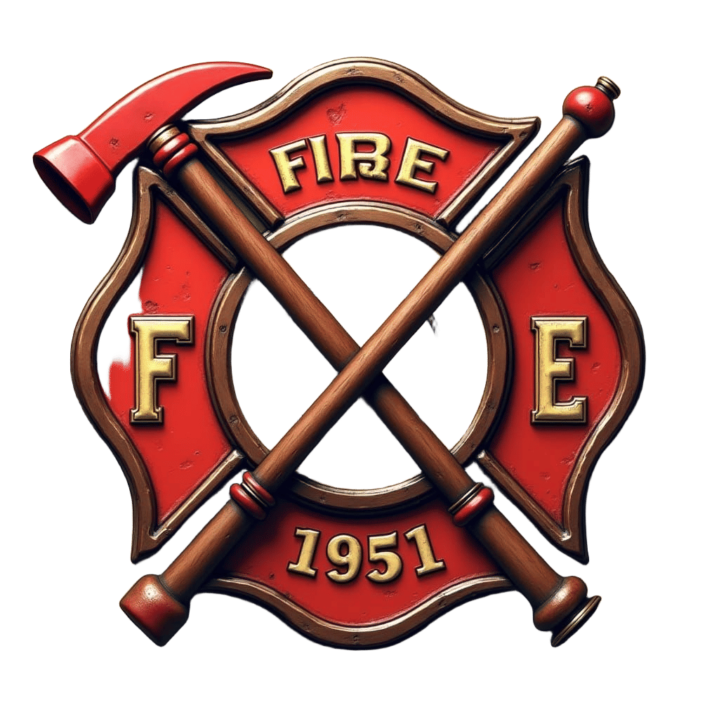 Classic Firefighter Maltese Cross Emblem with Axe