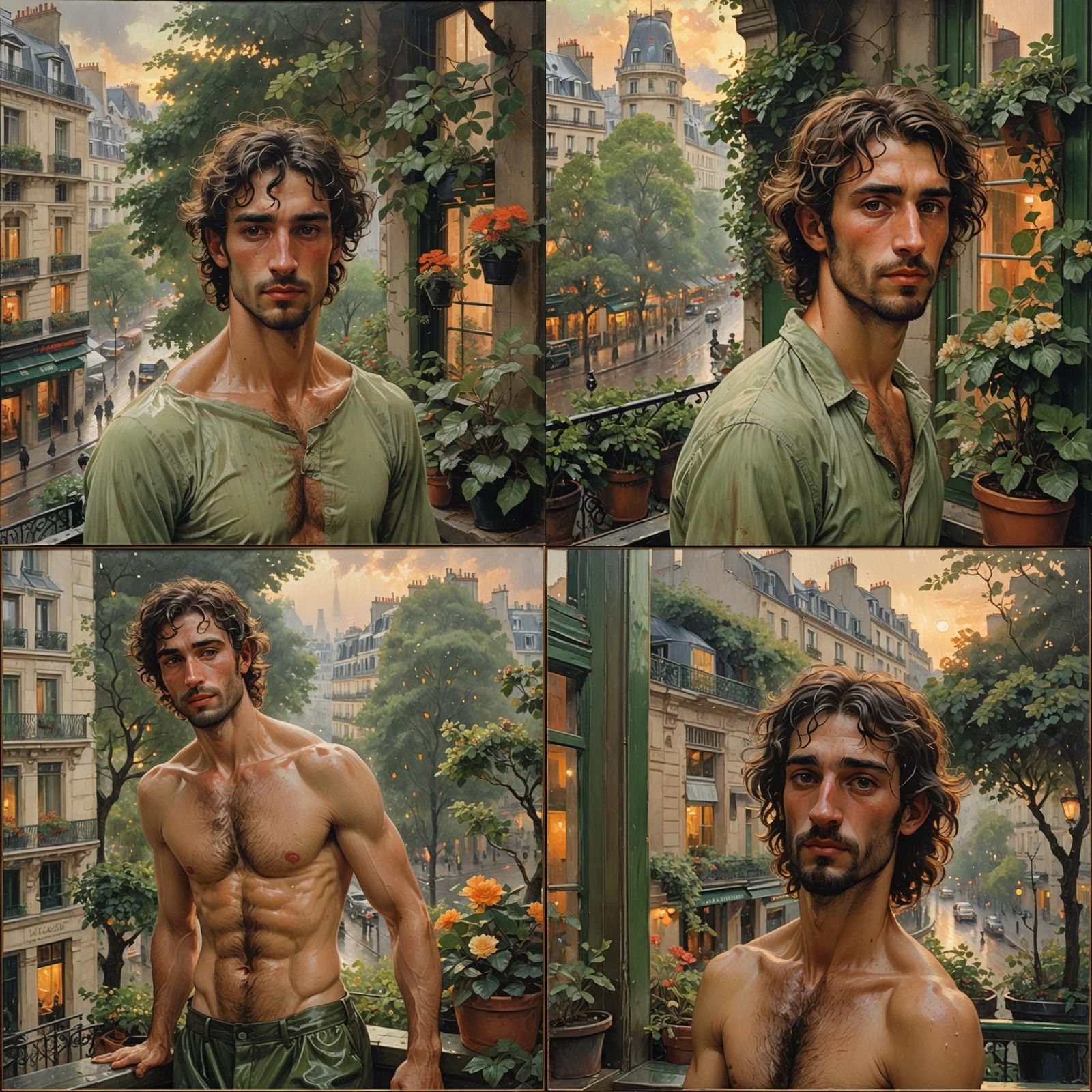 Parisian Sunset: A Detailed Matte Painting