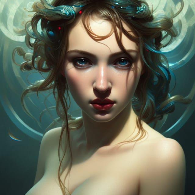 Sirens' Lure: Hyperdetailed Portrait with Dynamic Lighting