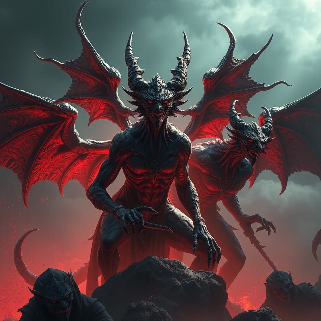 Fantastical Collective of Gargoyle-Vampire Tulpas in Deep, I...