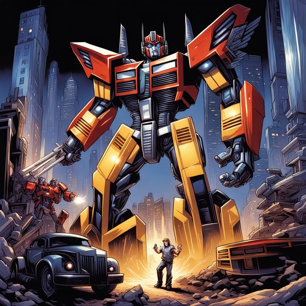 Transformers Comic Book Art by Brooks and Mumford