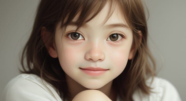 Intimate Child Portrait with Soft Bokeh
