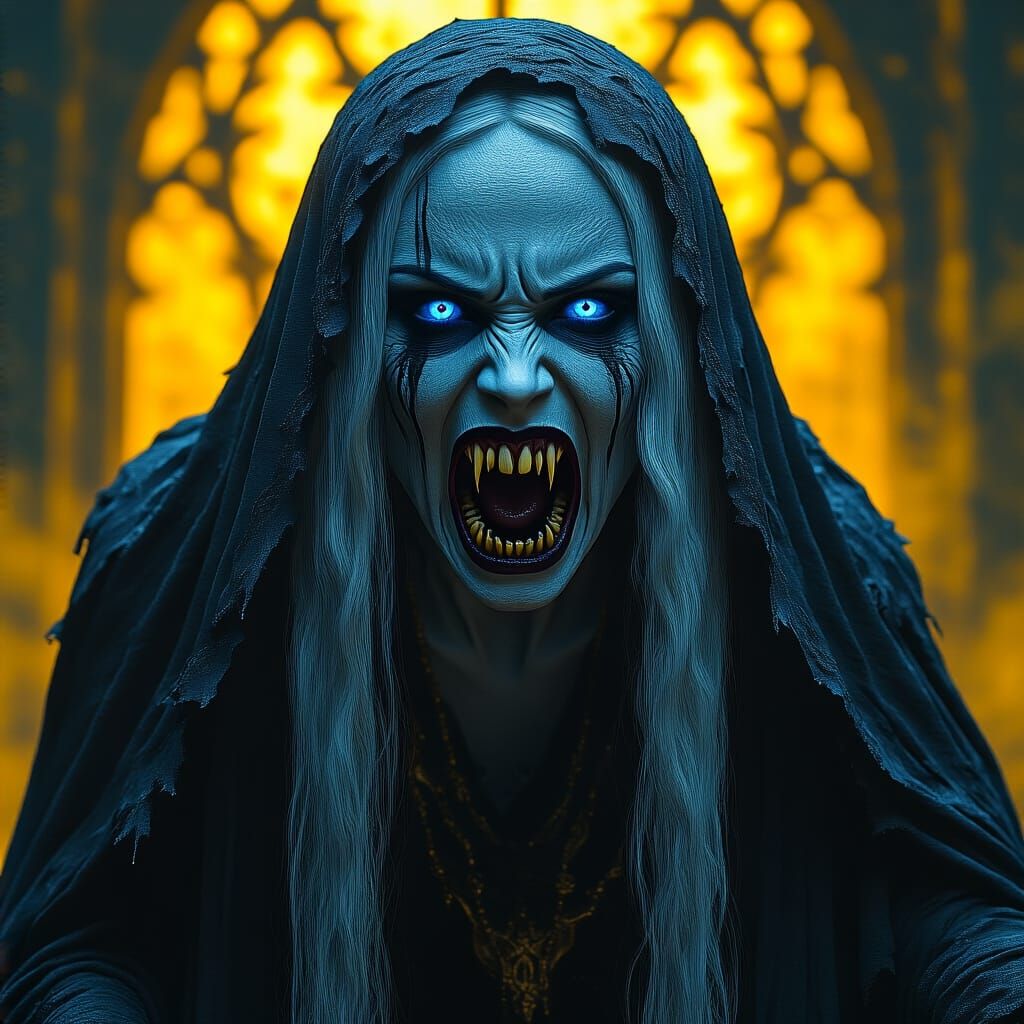 Fearsome White Walker Hybrid Screams in Rage
