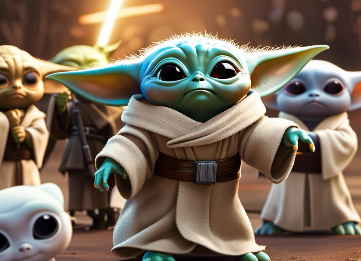 Adorable Grogu Ghost Photobombs Jedi Masters