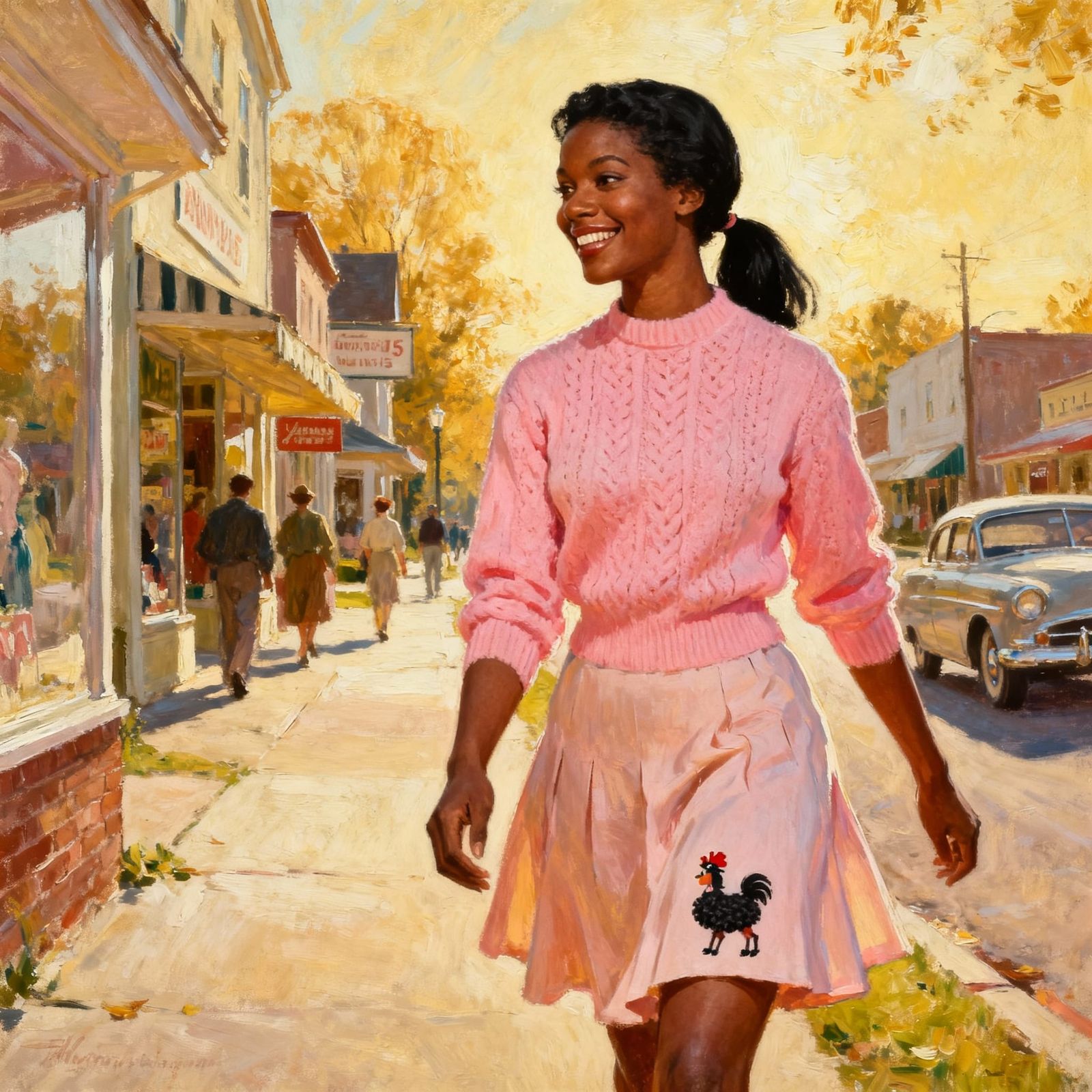 1950s Poodle Skirt Fashion Portrait