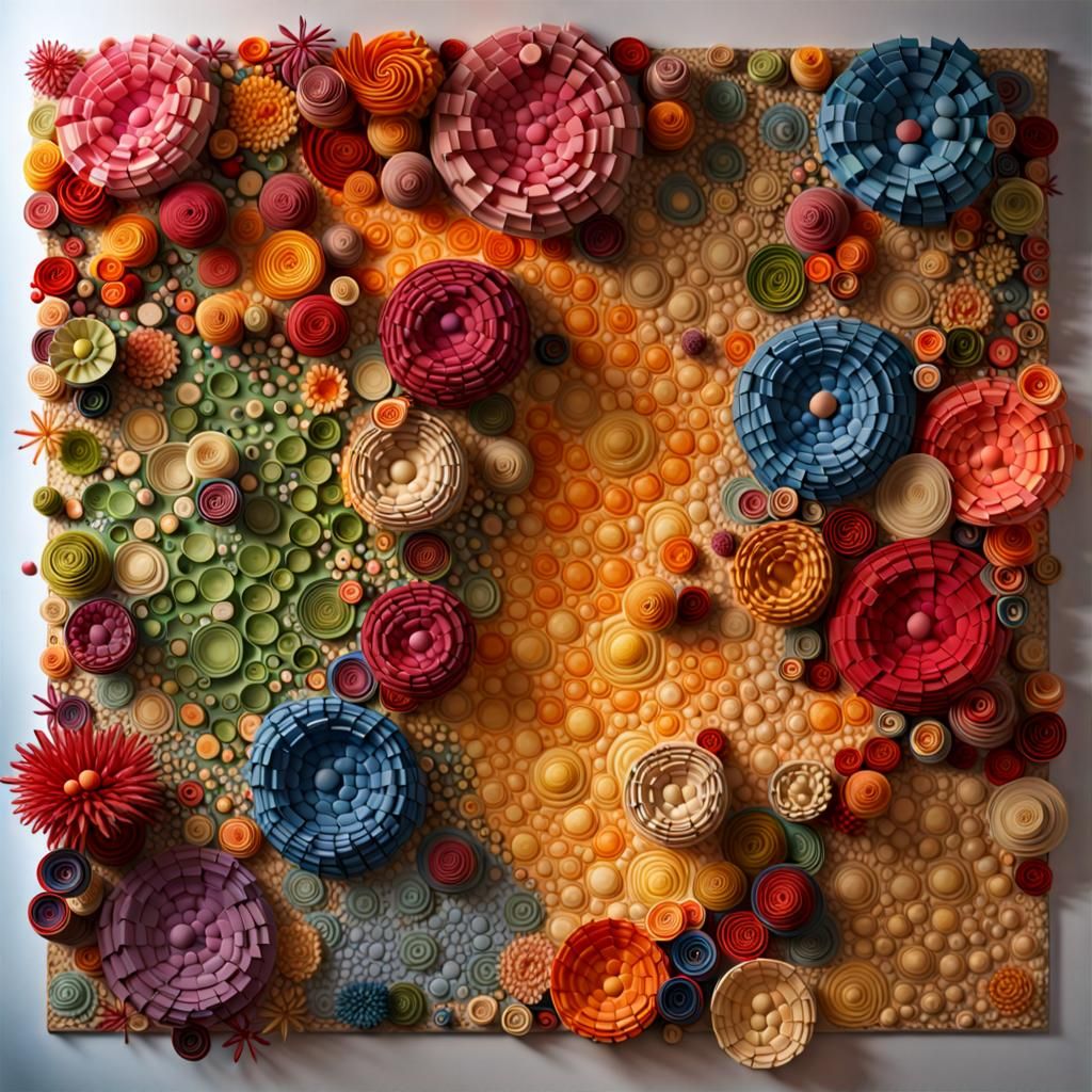 Textural Composition Highlighting Depth and Sensory Experien...