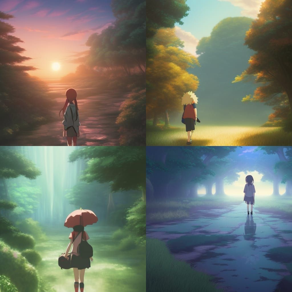 Anime Key Visual in Studio Ghibli Style