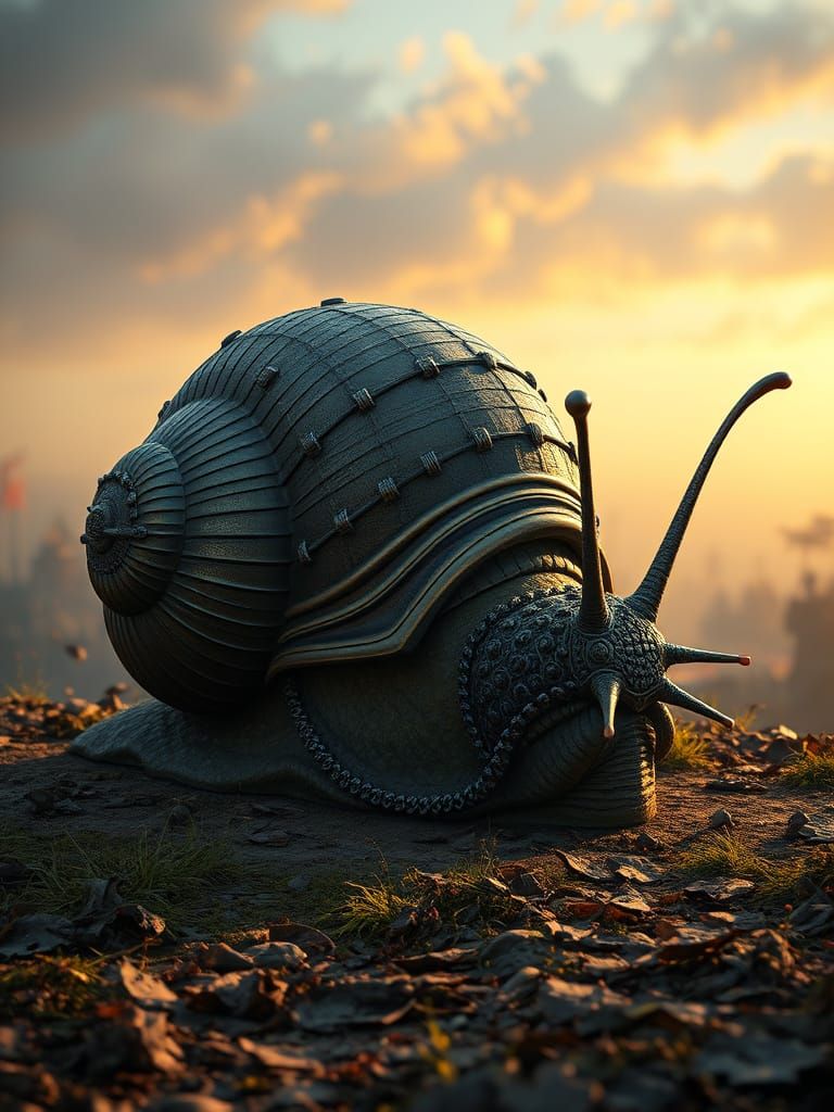 Giant Snail with Chainmail Shell on Battlefield