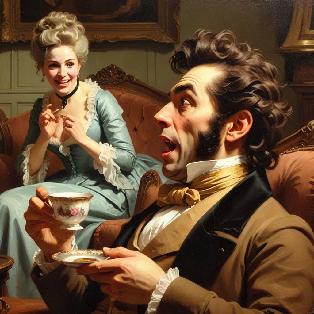 Victorian Gentleman's Tea Party Nightmare