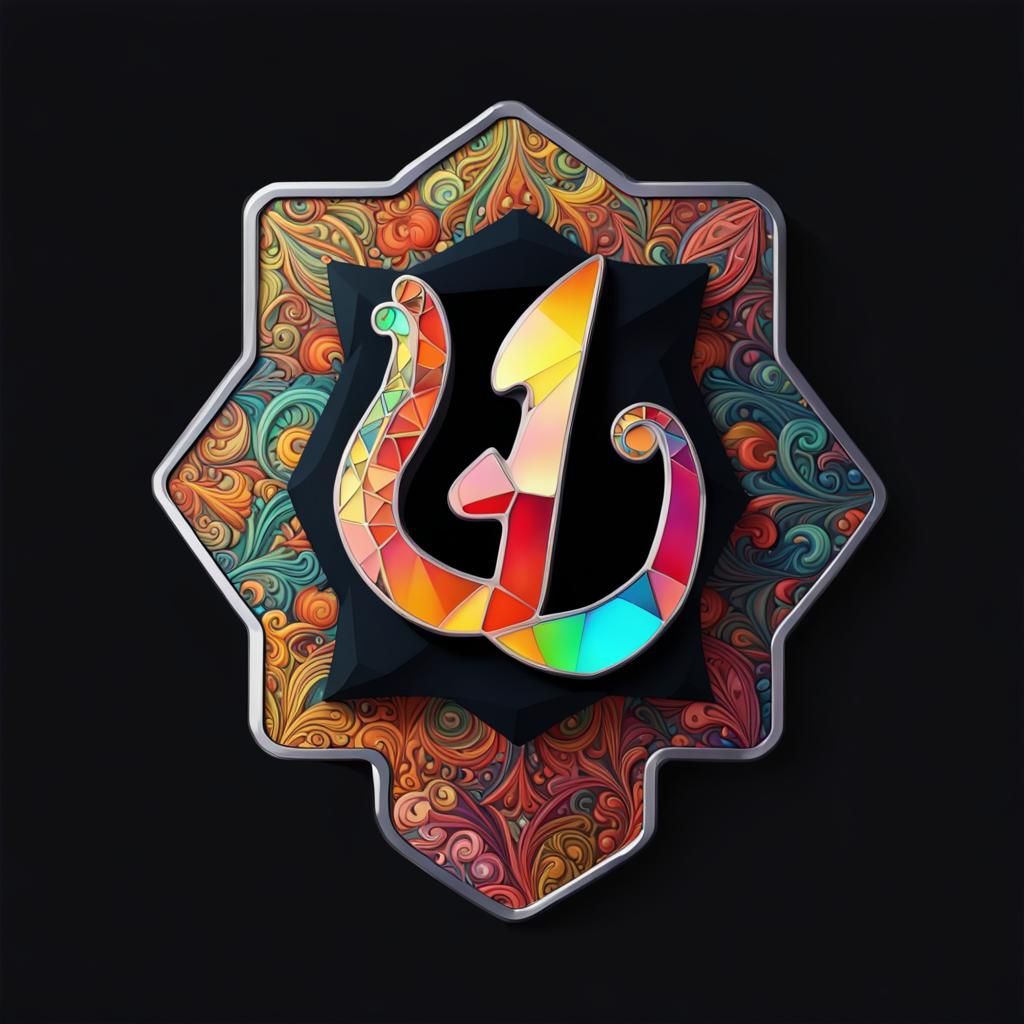 Polygonal Paisley Badge for Challenge #378