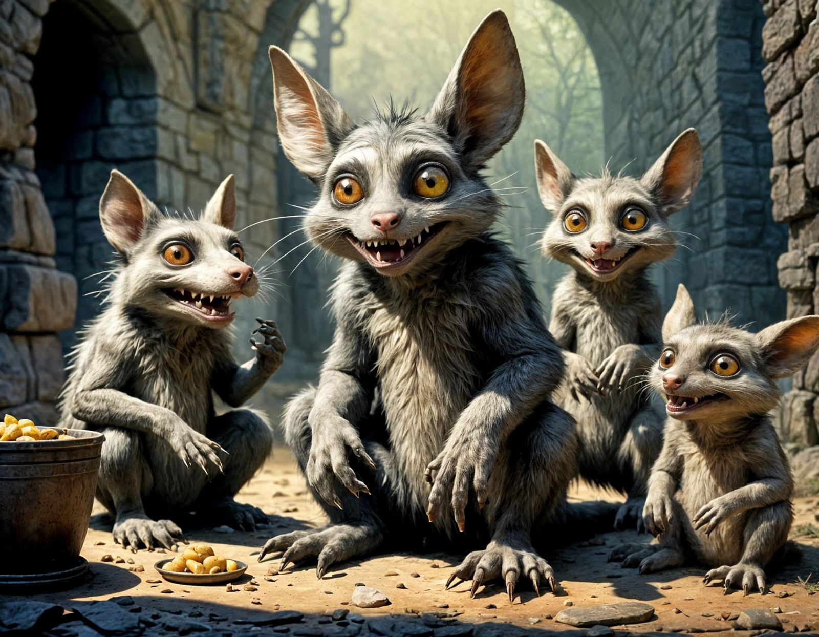 Cute Chupacabra Begging for Treat in Fantasy Art