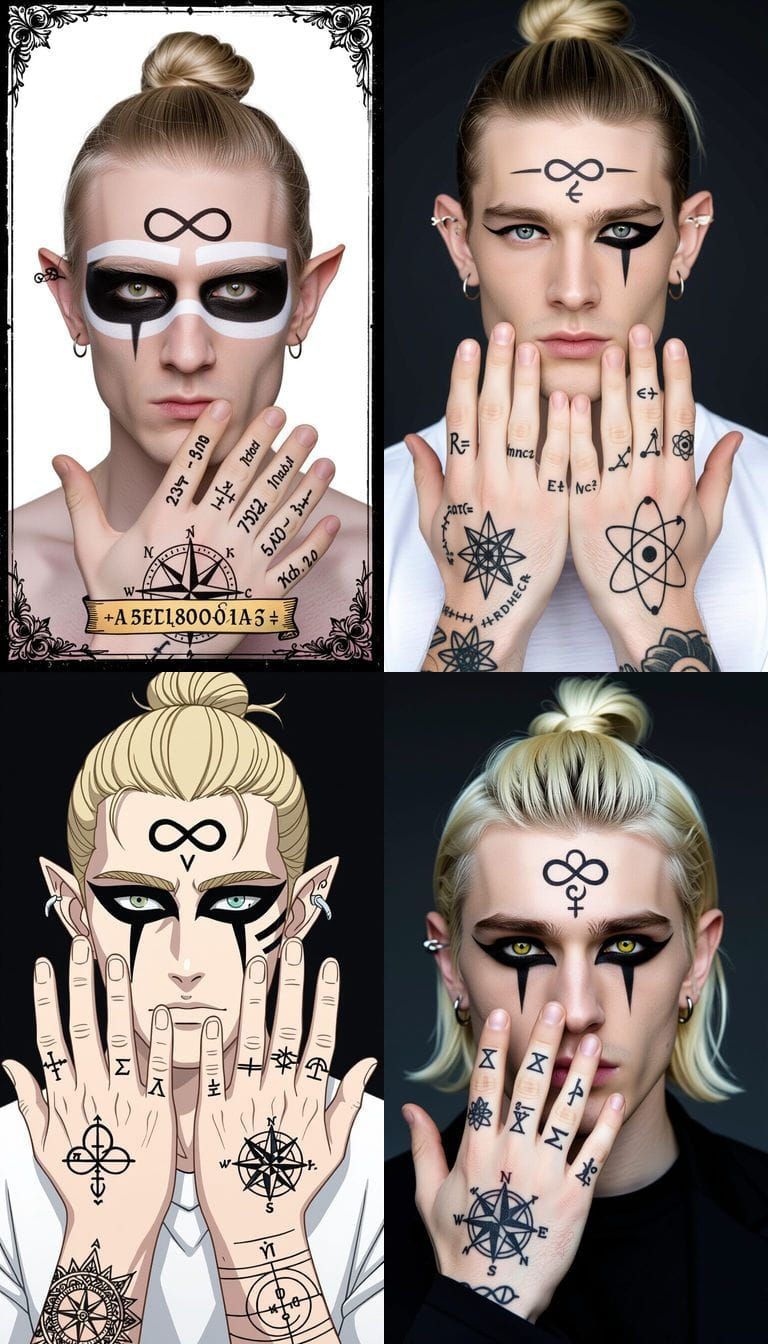 Mysterious Man with Intricate Hand Tattoos