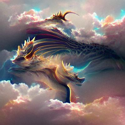 Majestic Dragon Soaring Above Misty Mountains