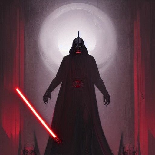 Sinister Demon Sith Warrior in Fantasy Art Style