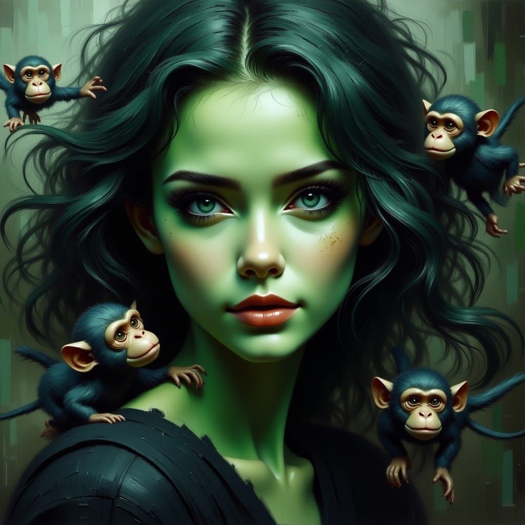 Gothic Hermione as Wicked Witch of the West