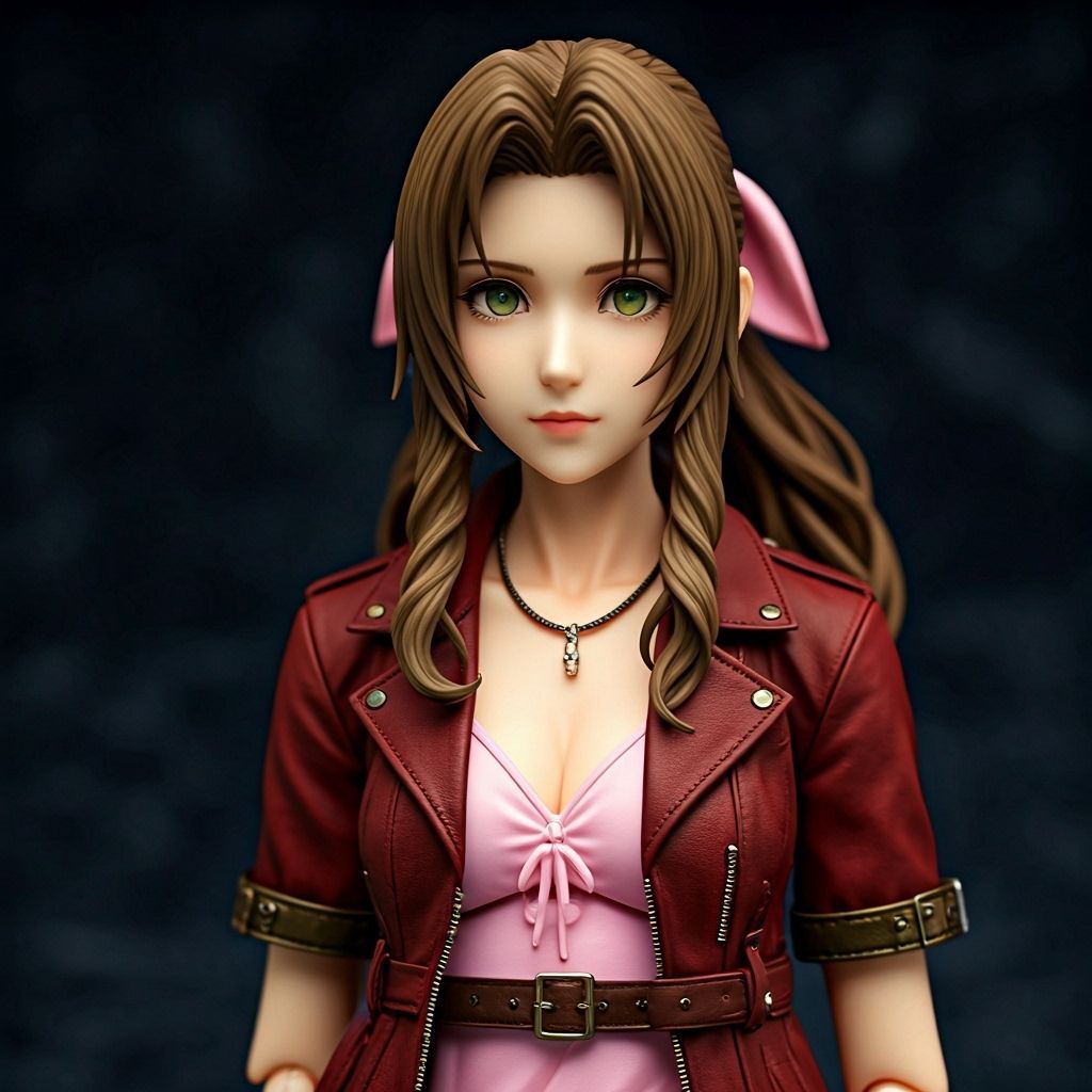 Aerith Gainsborough Collectible Figure in Anime Diorama Styl...