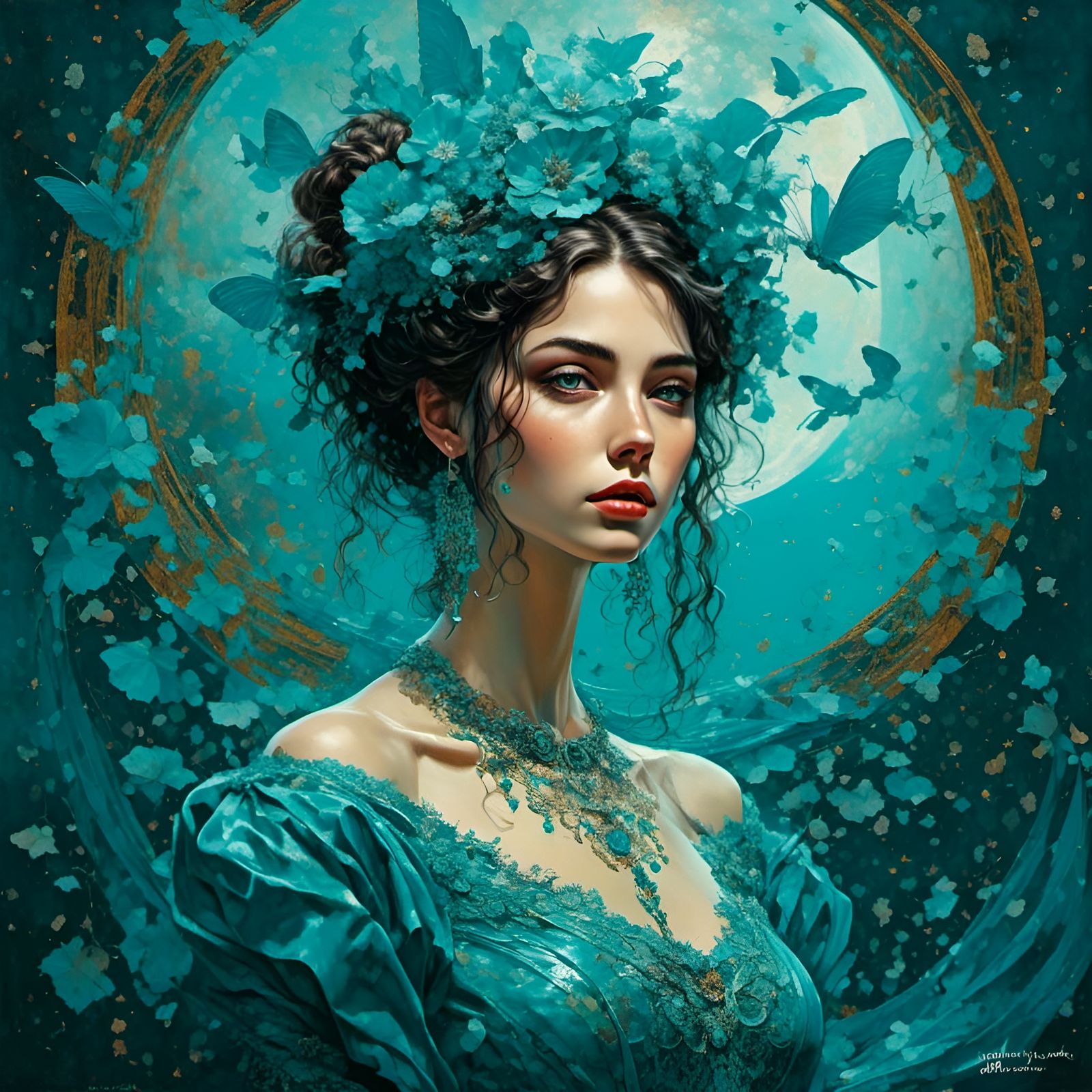 Michael Cheval Style Illustration